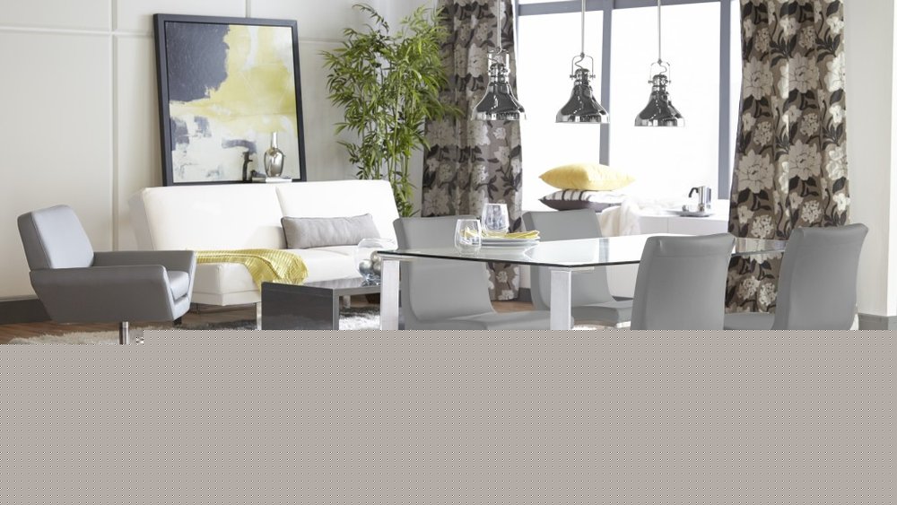 Set of Two Gray And Silver Upholstered Leather Dining Side Chairs