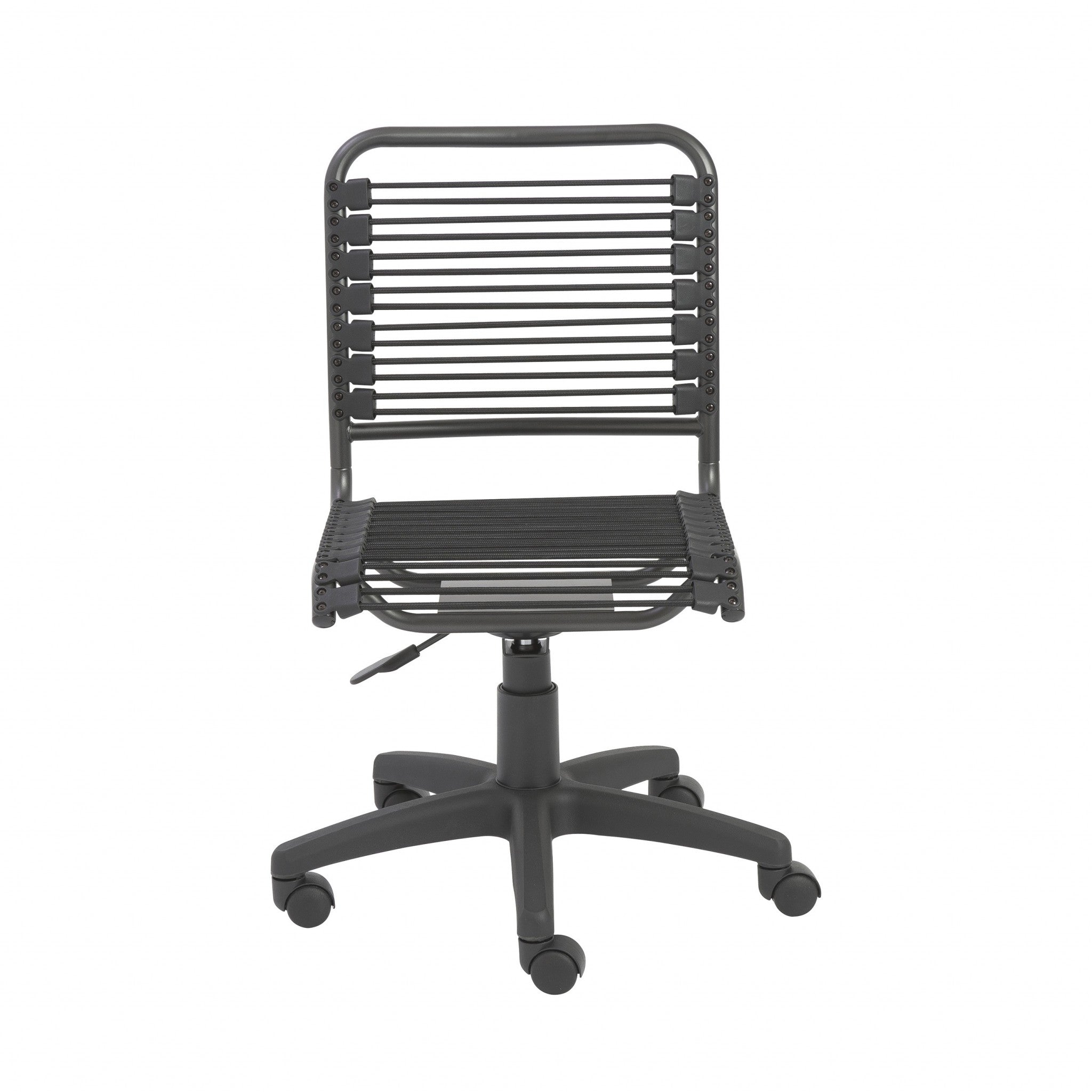 Black Adjustable Height Swivel Bungee Rolling Office Chair
