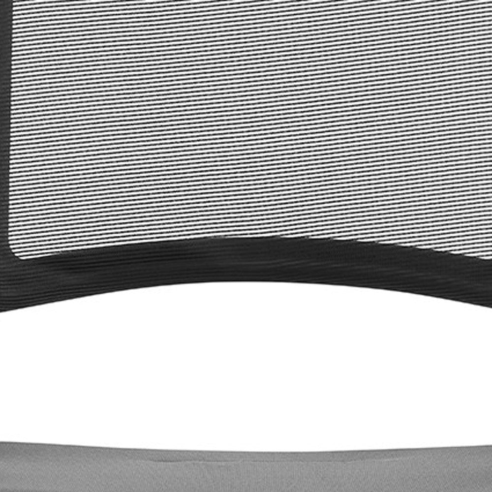 Set Of Two Gray Polyester Blend Seat Swivel Task Chair Mesh Back Steel Frame