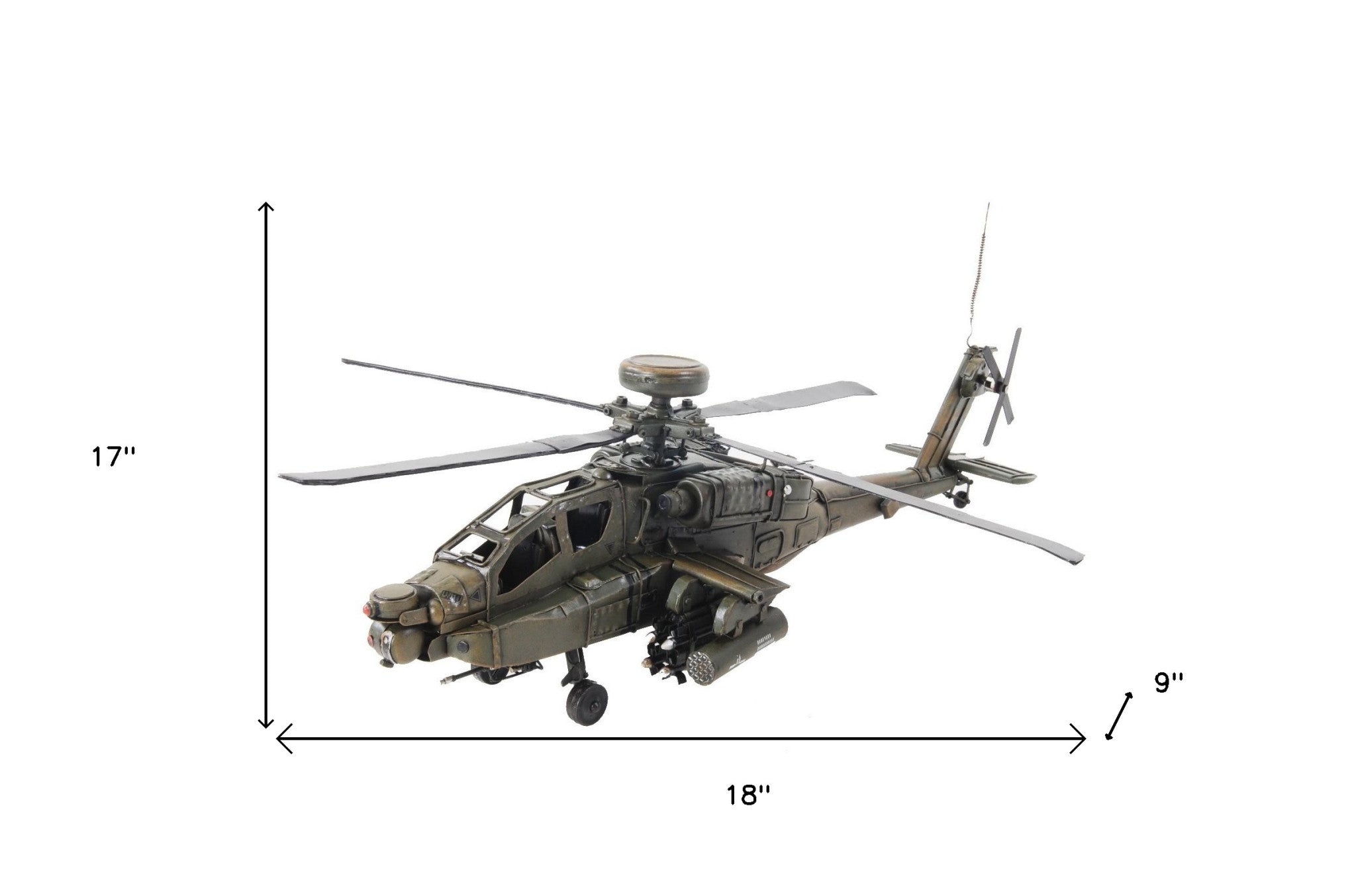 Ah-64 Apache Helicopter Sculpture