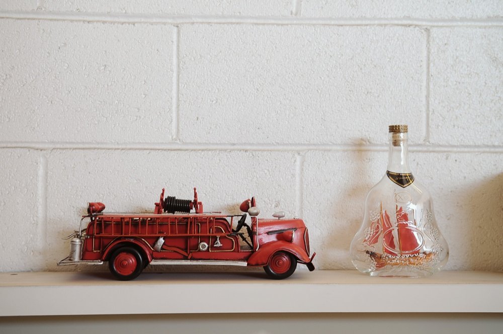 6" Red Metal Hand Painted Model Car
