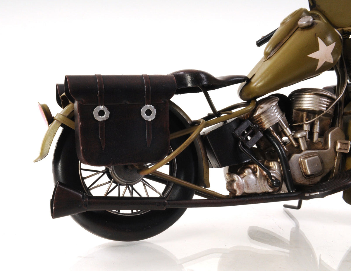 c1942 Green U.S. Army Motorcycle Sculpture