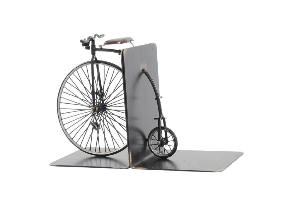 c1870 High Wheeler Bicycle Metal Decorative Bookends