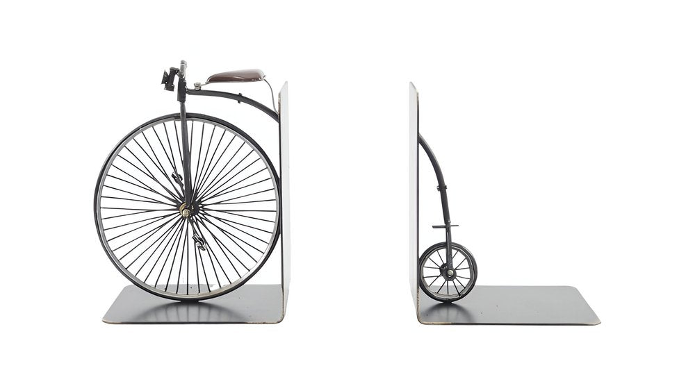 c1870 High Wheeler Bicycle Metal Decorative Bookends