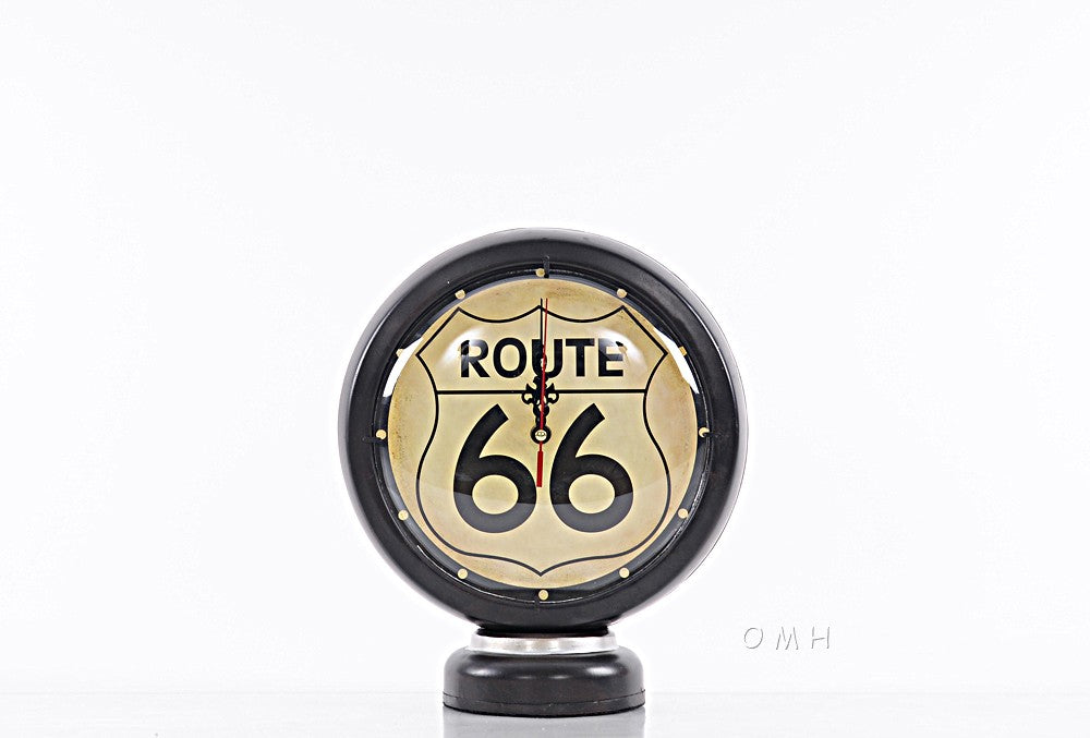 6" Black Metal Analog Round Wall Clock