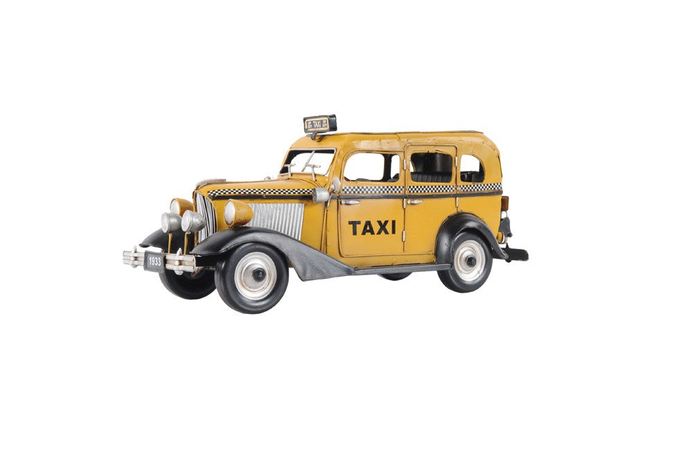 c1933 Vintage Checker Taxi Cab Model Sculpture