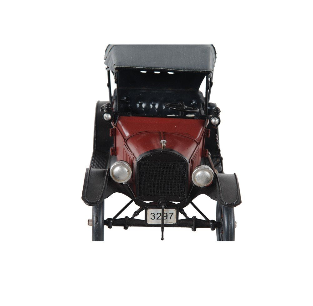 7" Red Metal Hand Painted Model Car
