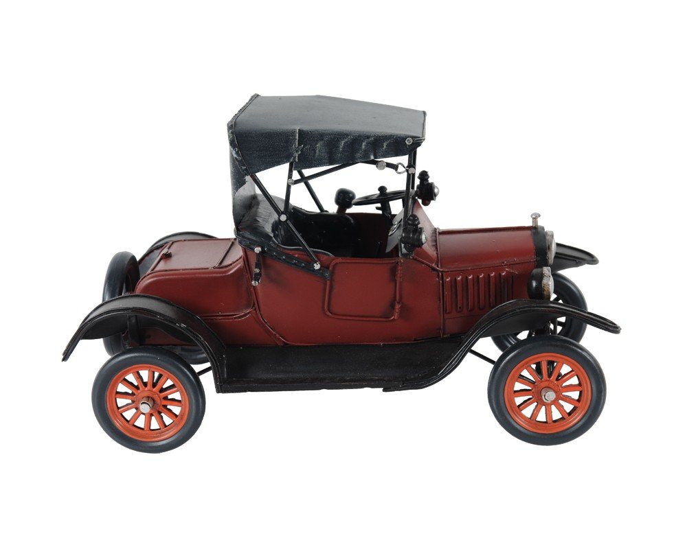 7" Red Metal Hand Painted Model Car