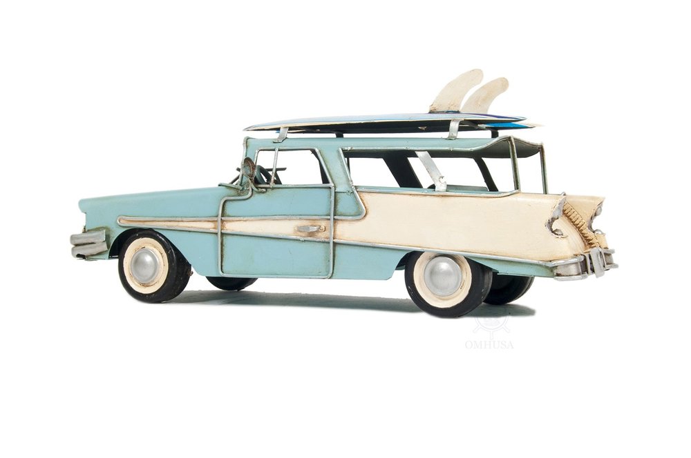 5" Blue Metal Hand Painted Model Car