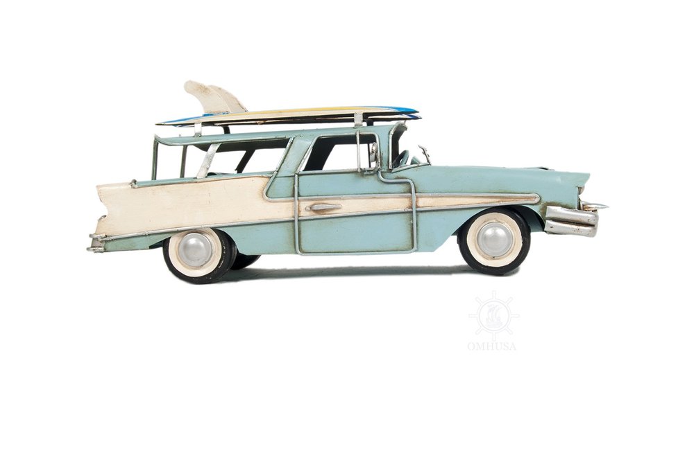 5" Blue Metal Hand Painted Model Car