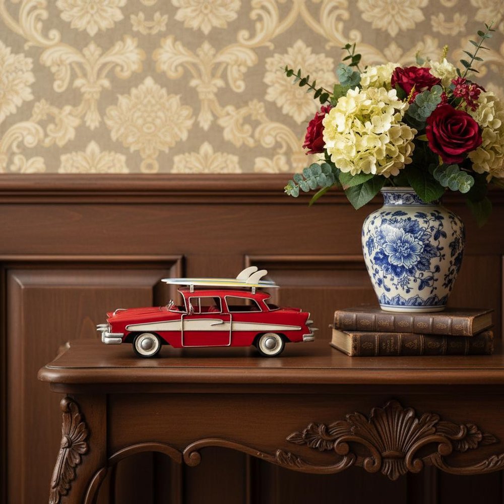 c1957 Red Ford Country Squire Station Wagon Sculpture