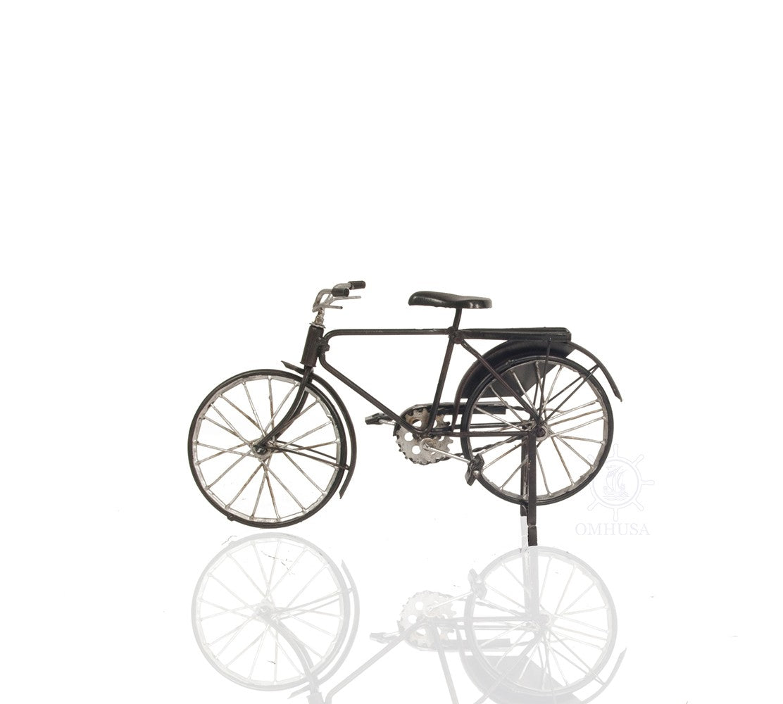 5" Gray Metal Hand Painted Bicycle Sculpture