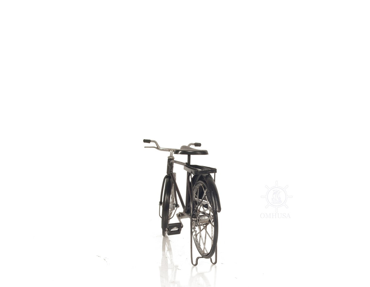 5" Gray Metal Hand Painted Bicycle Sculpture