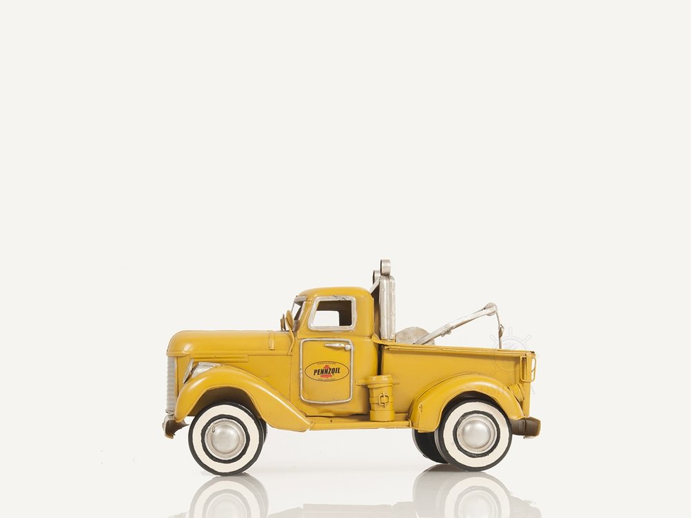 7" Yellow Metal Hand Painted Model Car
