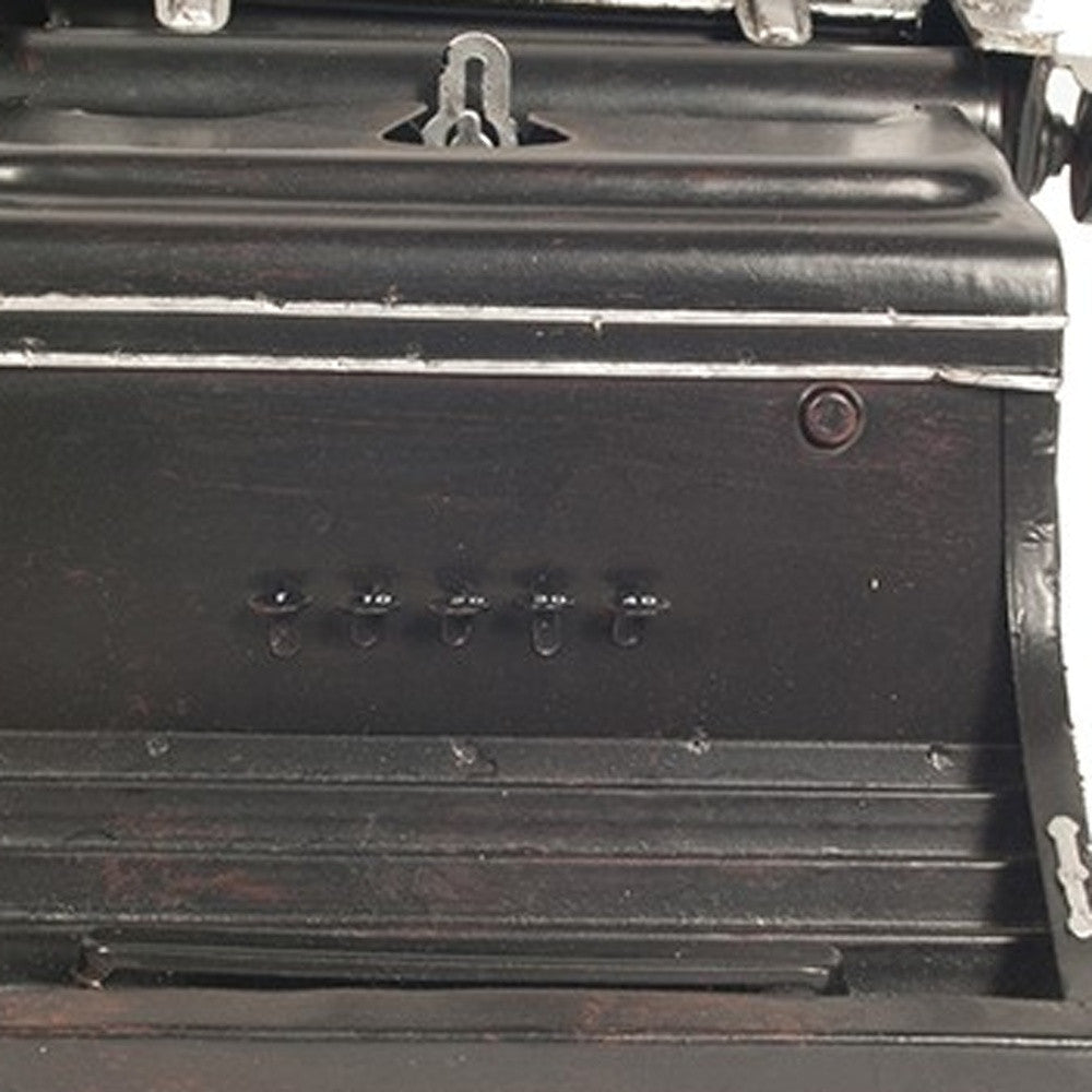 9" Black Metal German Replica Typewriter Tabletop Sculpture