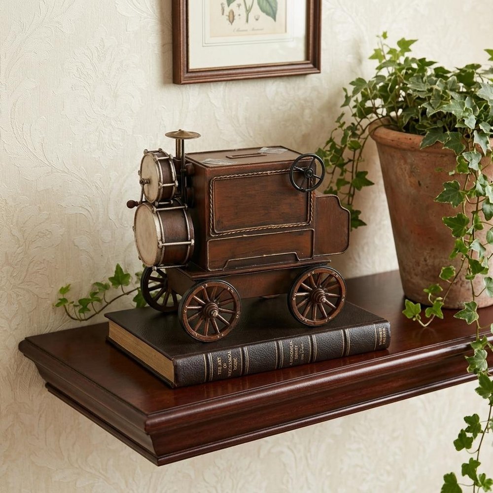 10" Brown Metal Hand Painted Car Model Car