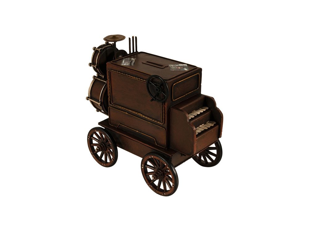 10" Brown Metal Hand Painted Car Model Car