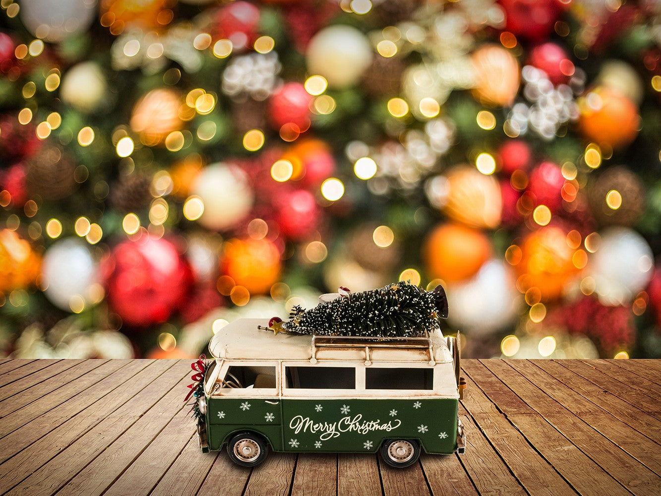 c1960s Volkswagen Christmas Bus Sculpture
