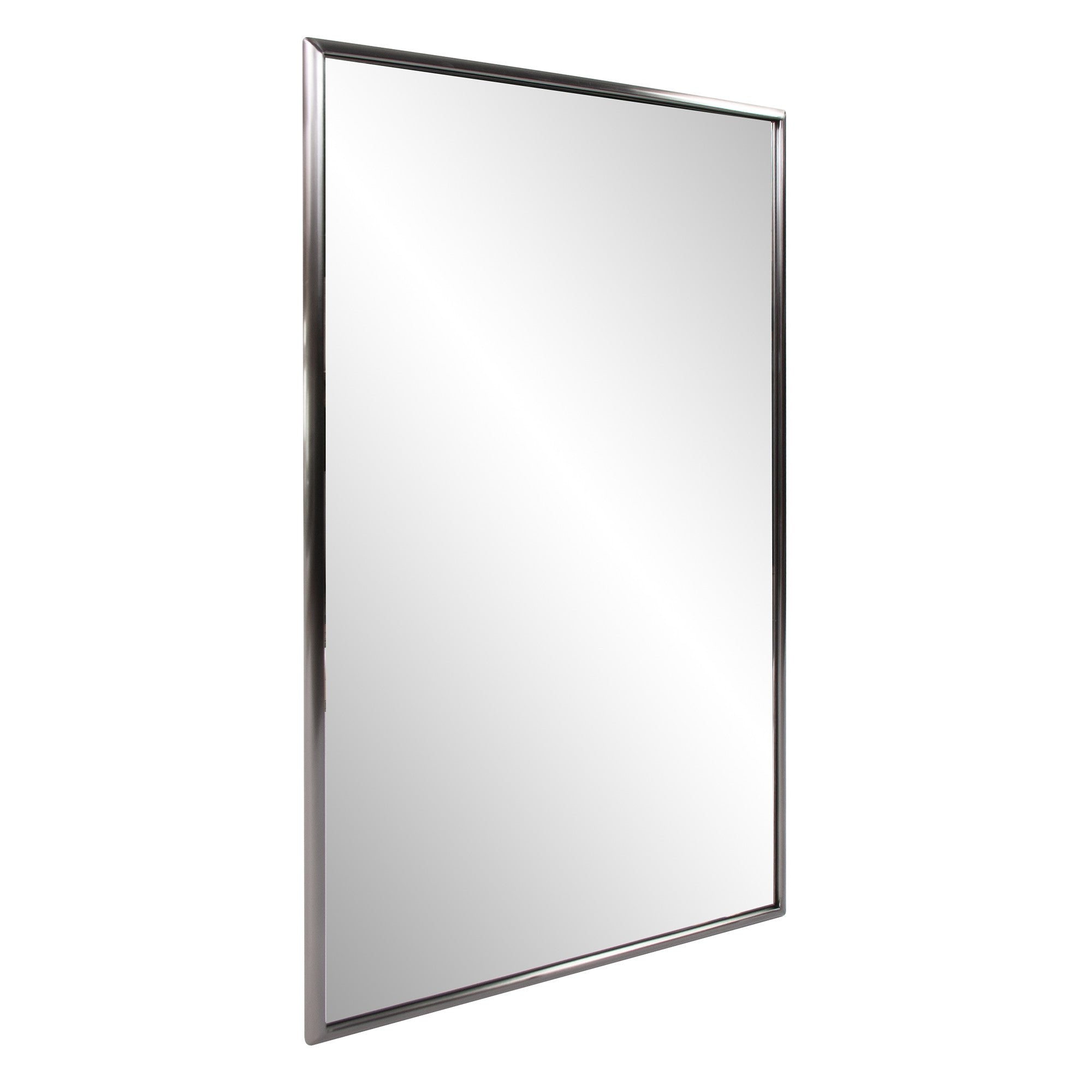 36" Gray Metal Framed Accent Mirror