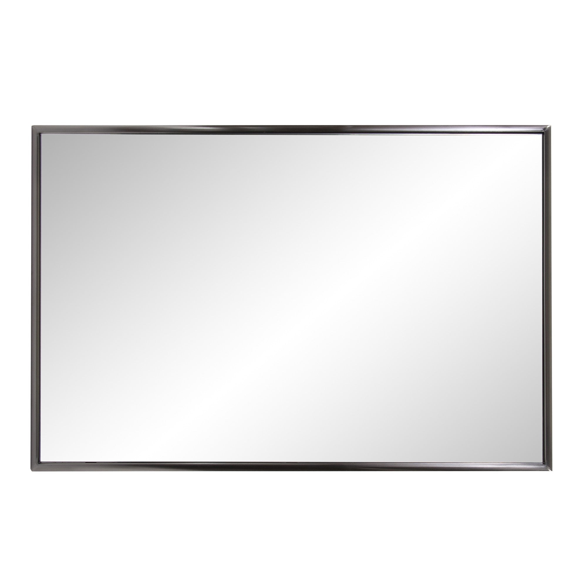 36" Gray Metal Framed Accent Mirror