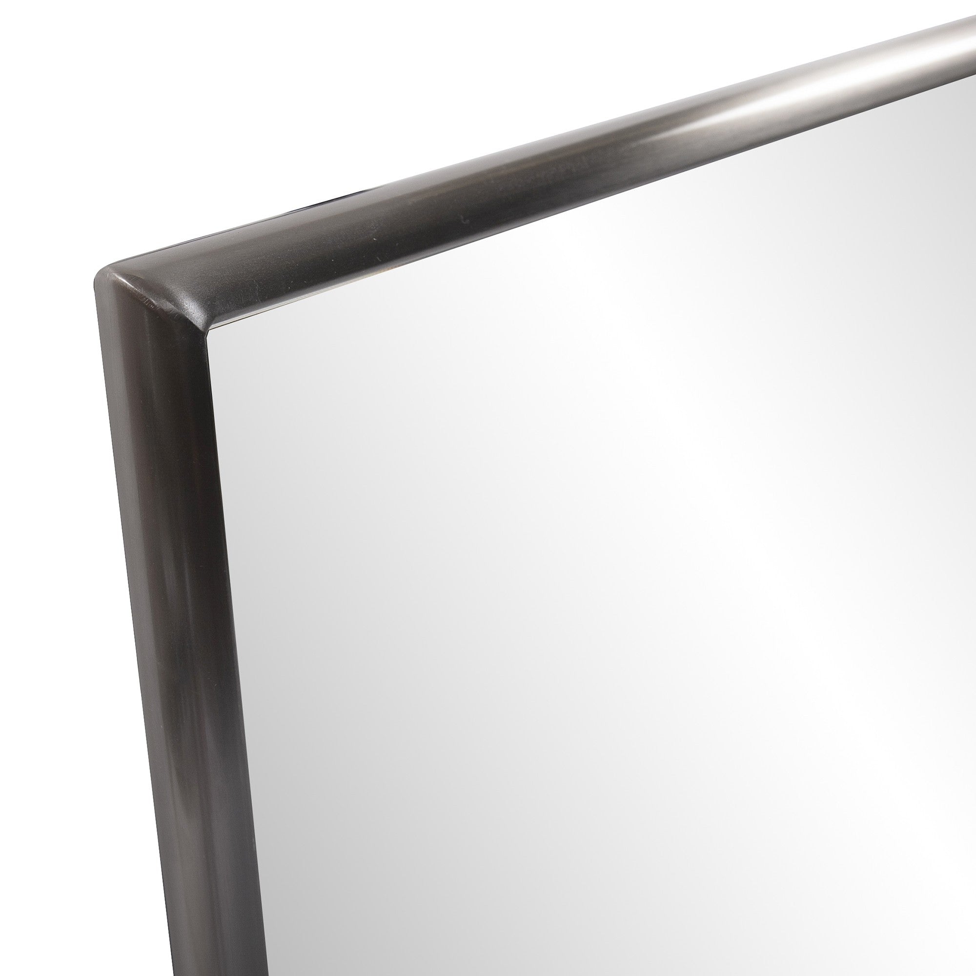 36" Gray Metal Framed Accent Mirror