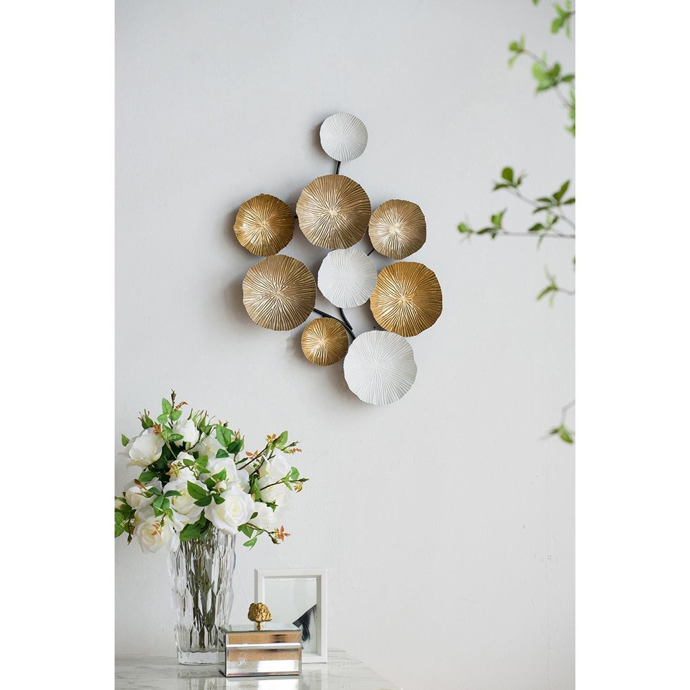 24" X 2" Gold Metal Novelty Hanging Dimensional Sculpture