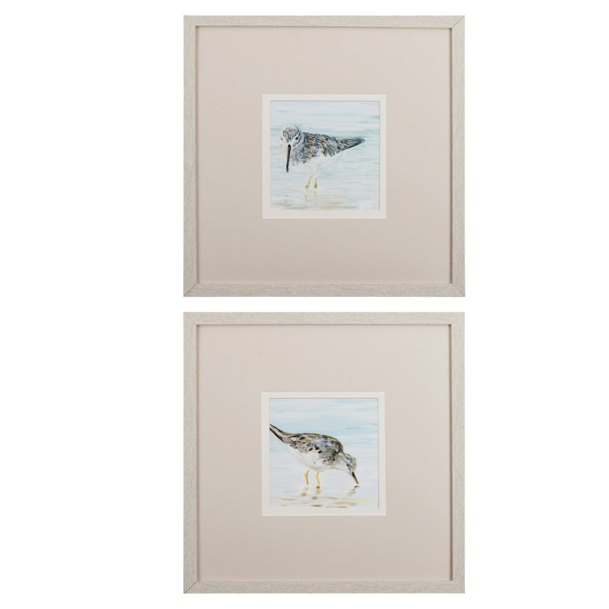 Set of Two Sandpipers Watercolor Wall Art