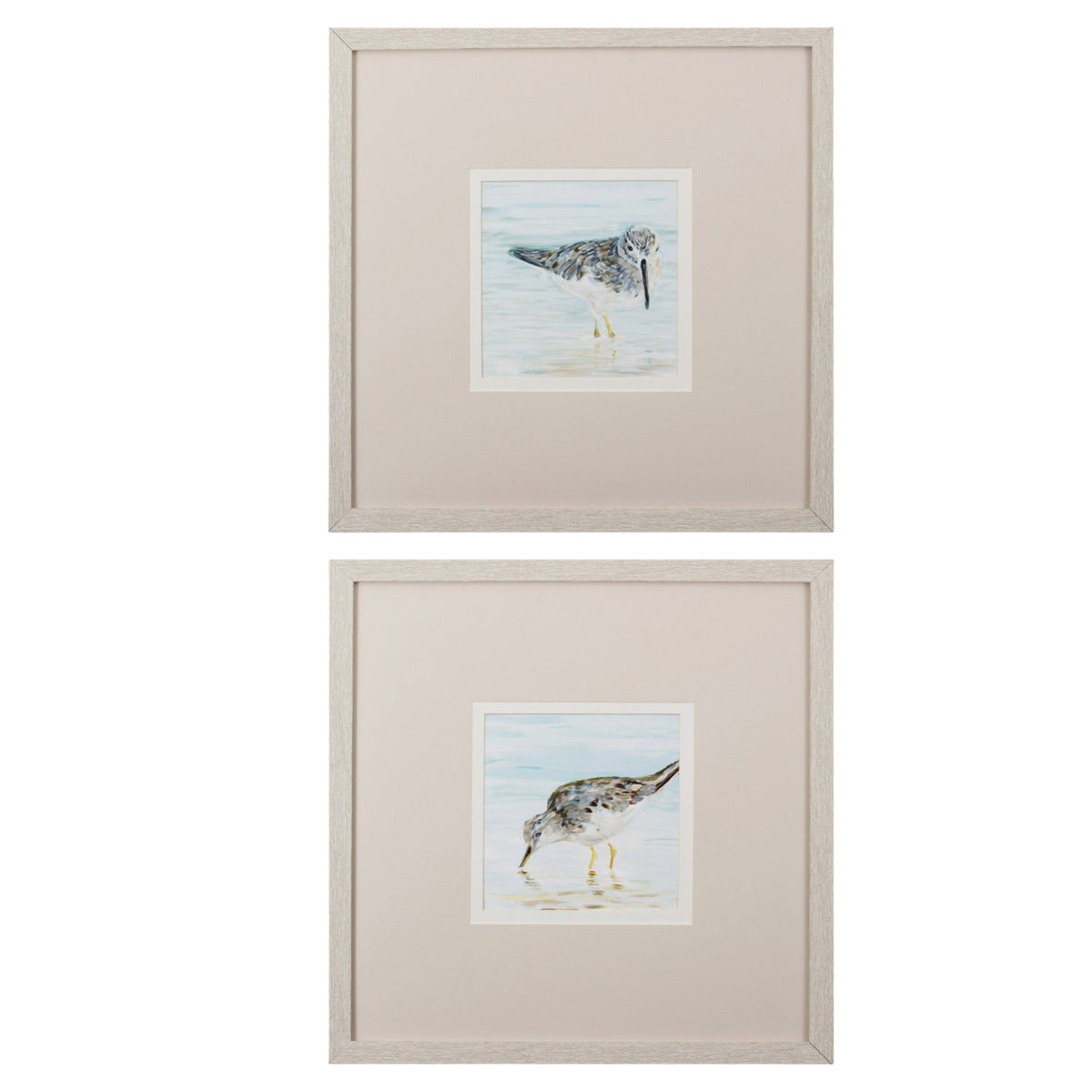 Set of Two Sandpipers Watercolor Wall Art