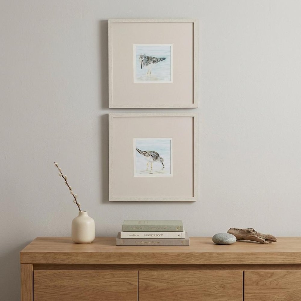 Set of Two Sandpipers Watercolor Wall Art