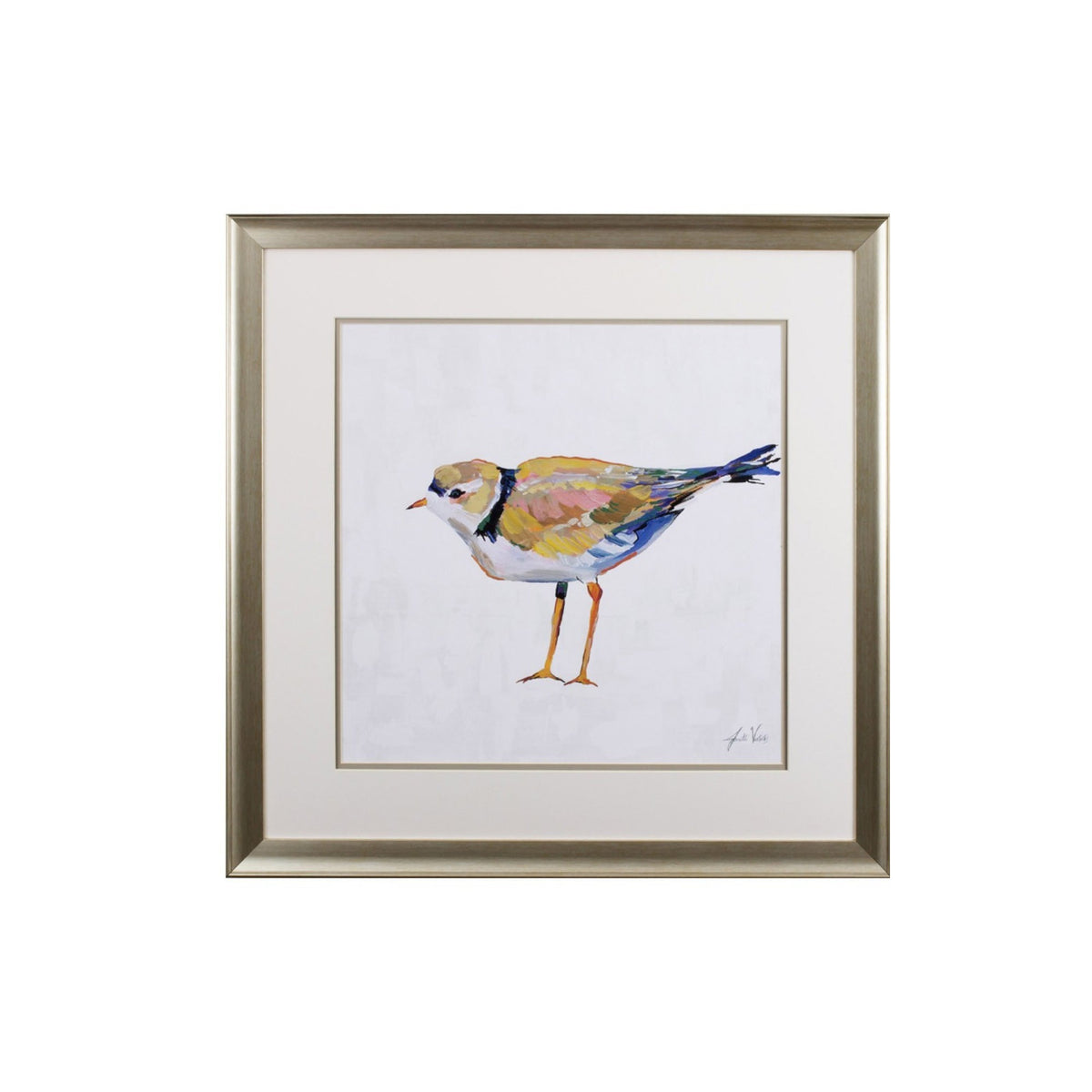 Set of Two Colorful Beach Birds Wall Art