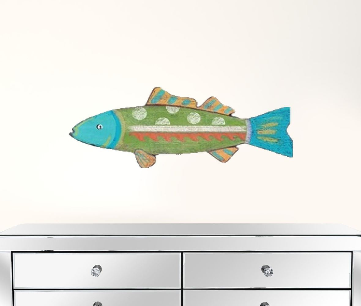 Rustic Green Whimsy The Fish Wall Art