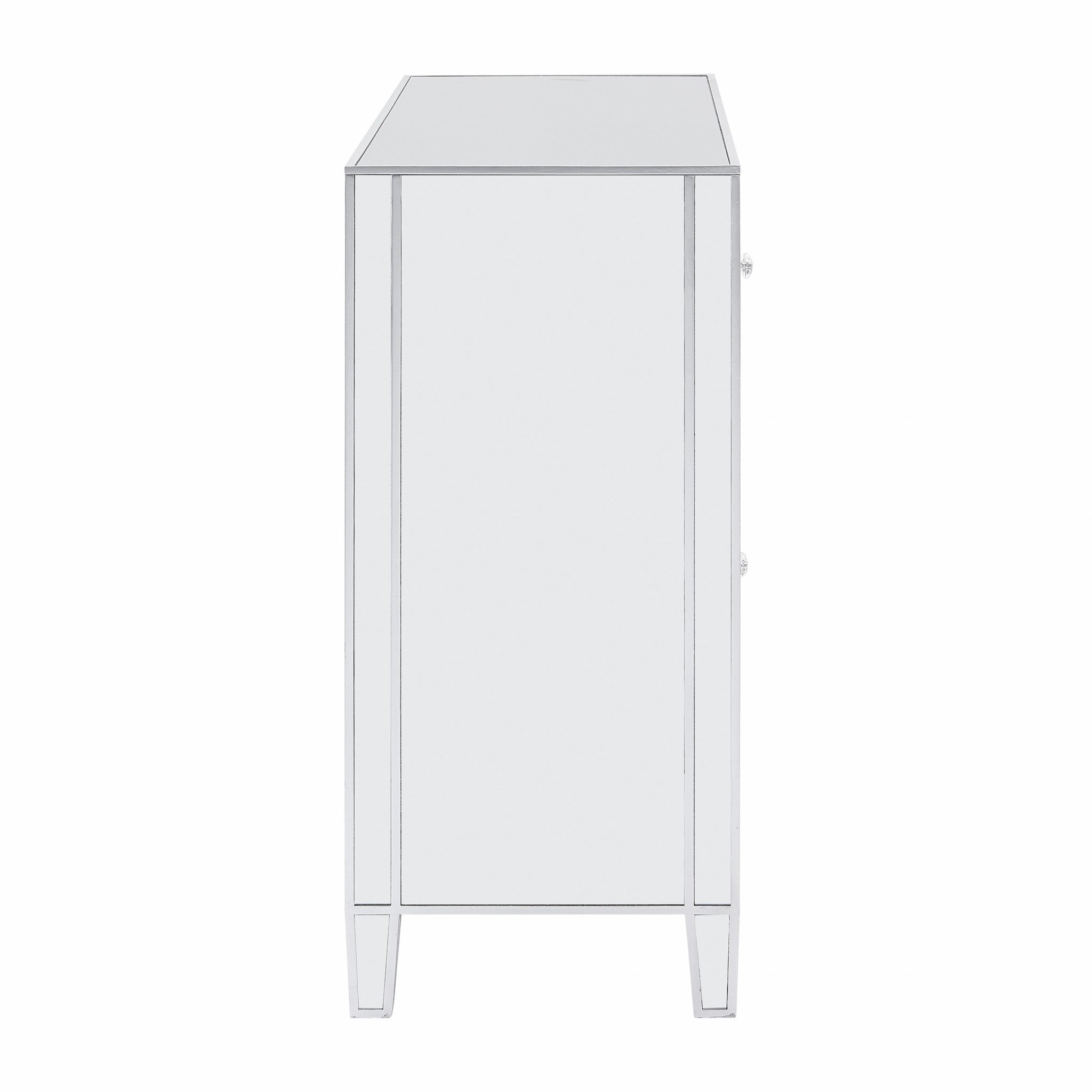 Glamorous Mirrored Bling Three Door Accent Cabinet