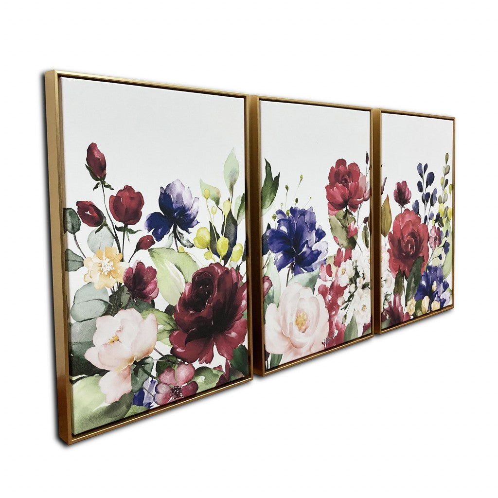 Floral and Bright Garden Framed Canvas Wall Art