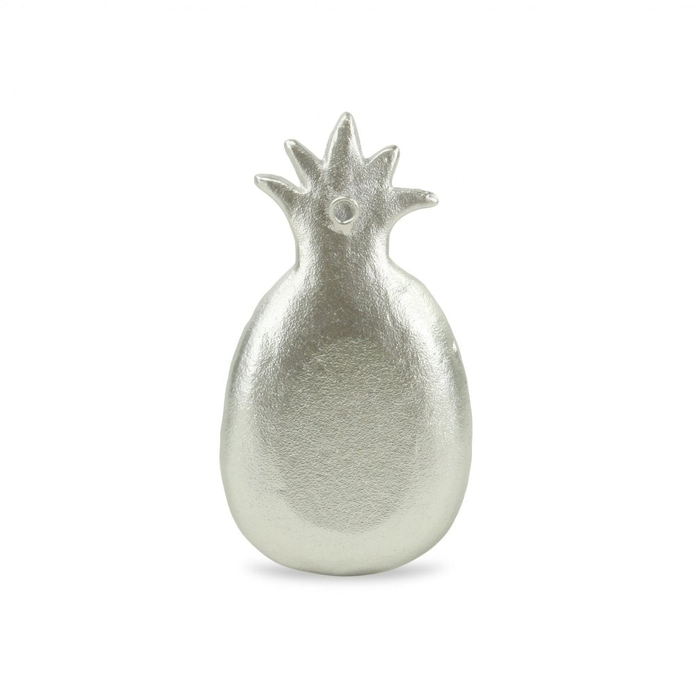 10" Silver Cast Iron Pineapple Decorative Pineapple