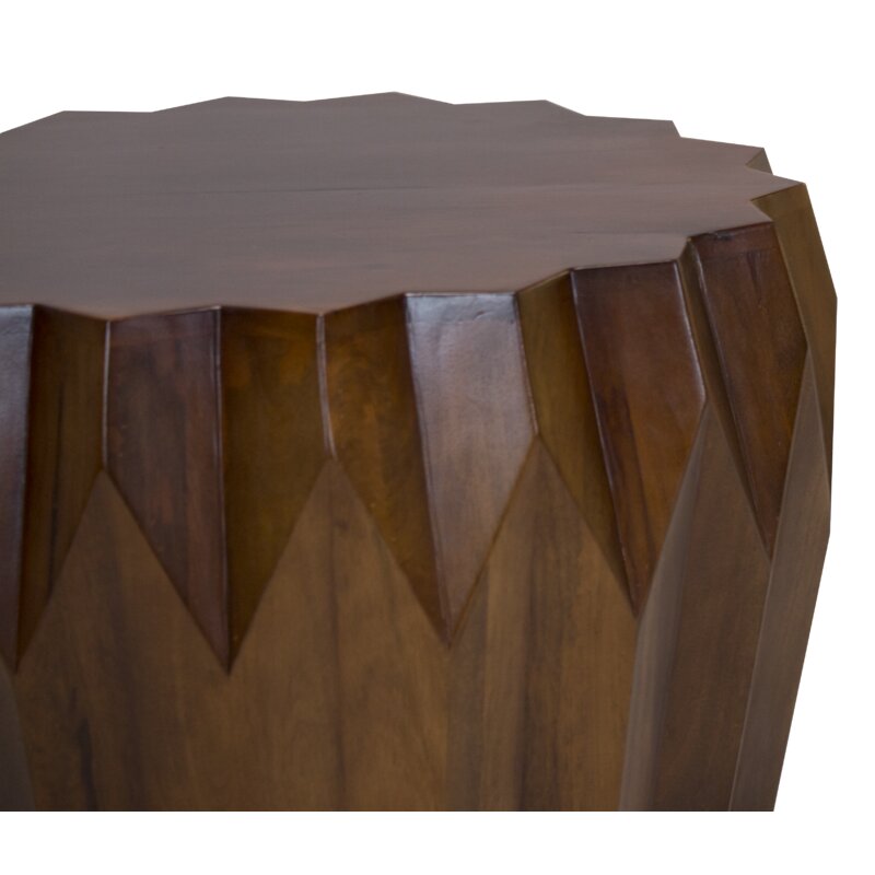 29" Brown Solid Wood Octagon Coffee Table