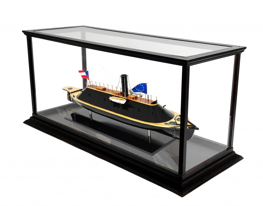 16" Brown and Black CSS Virginia Display Case Boat Hand Painted Decorative Boat