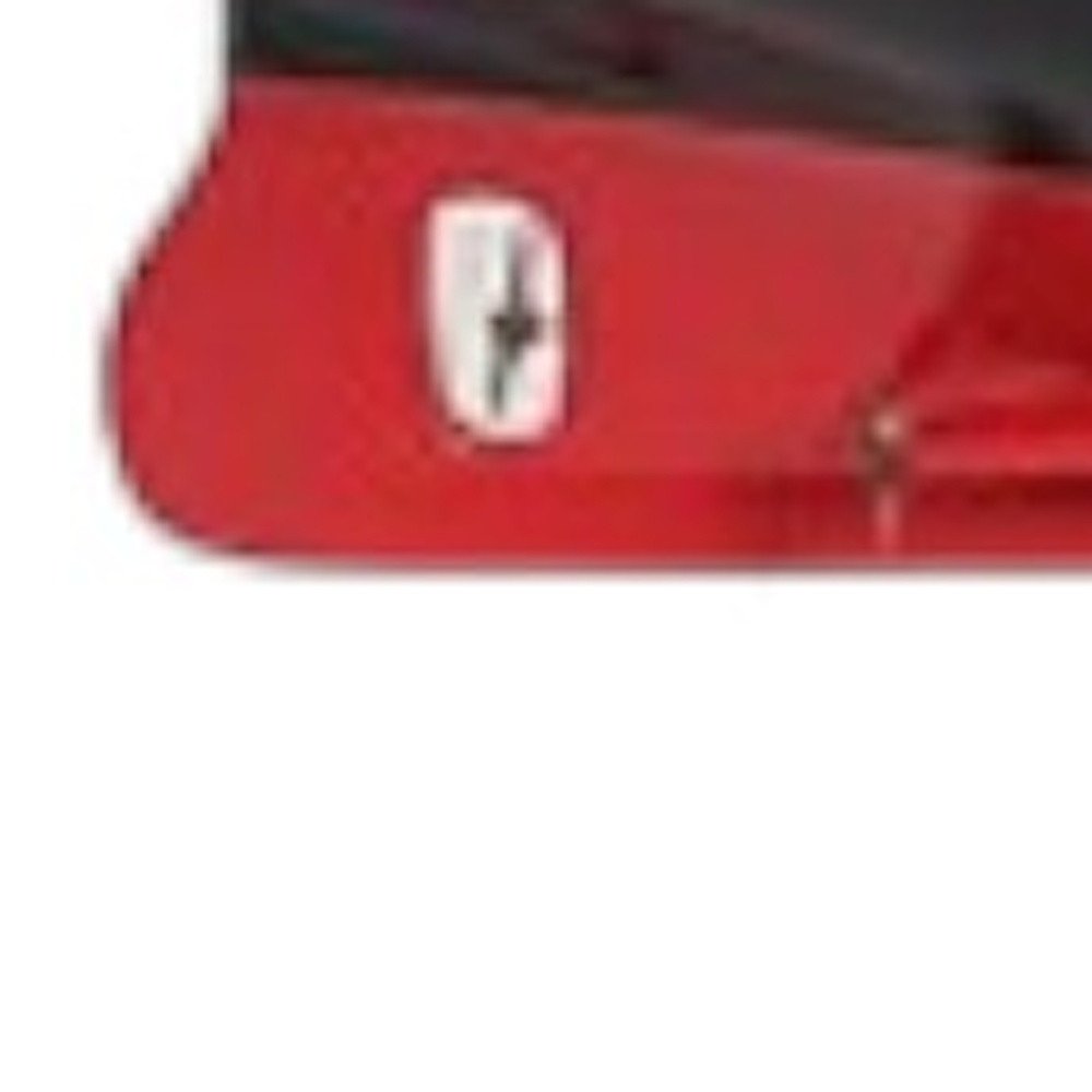 19" Black And Red Solid Wood Hand Painted Model Boat