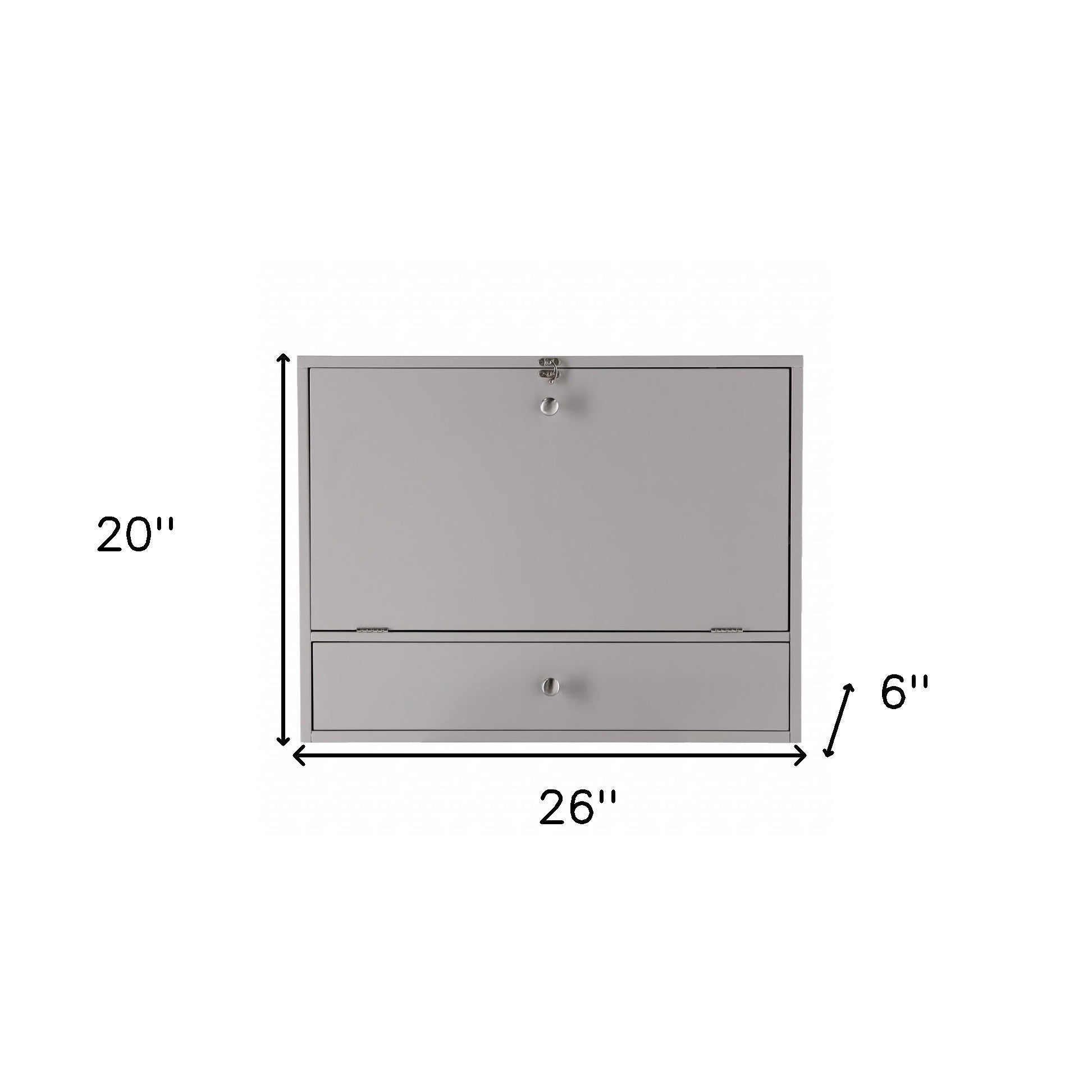 Gray Wall Mount Folding Desk