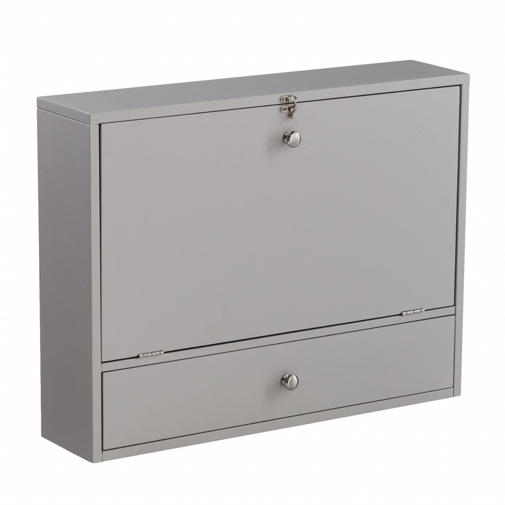 Gray Wall Mount Folding Desk