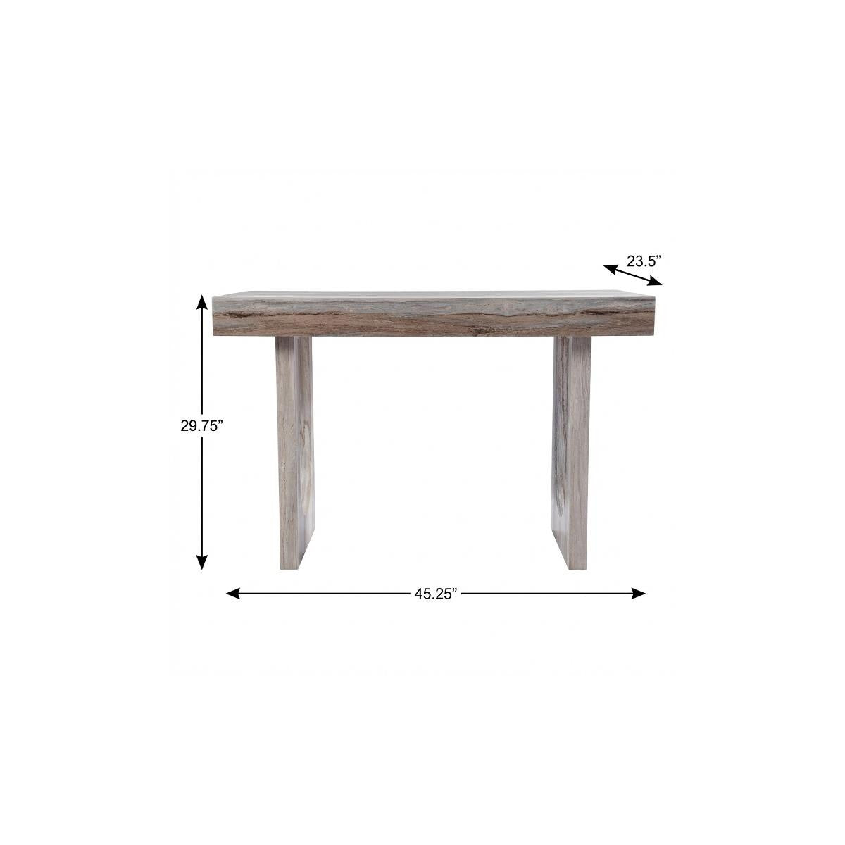 45" Brown Wood Sled Writing Desk