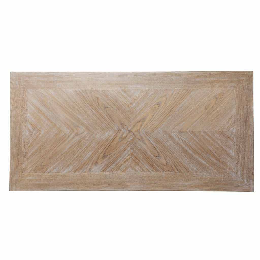 43" Natural and White Wood