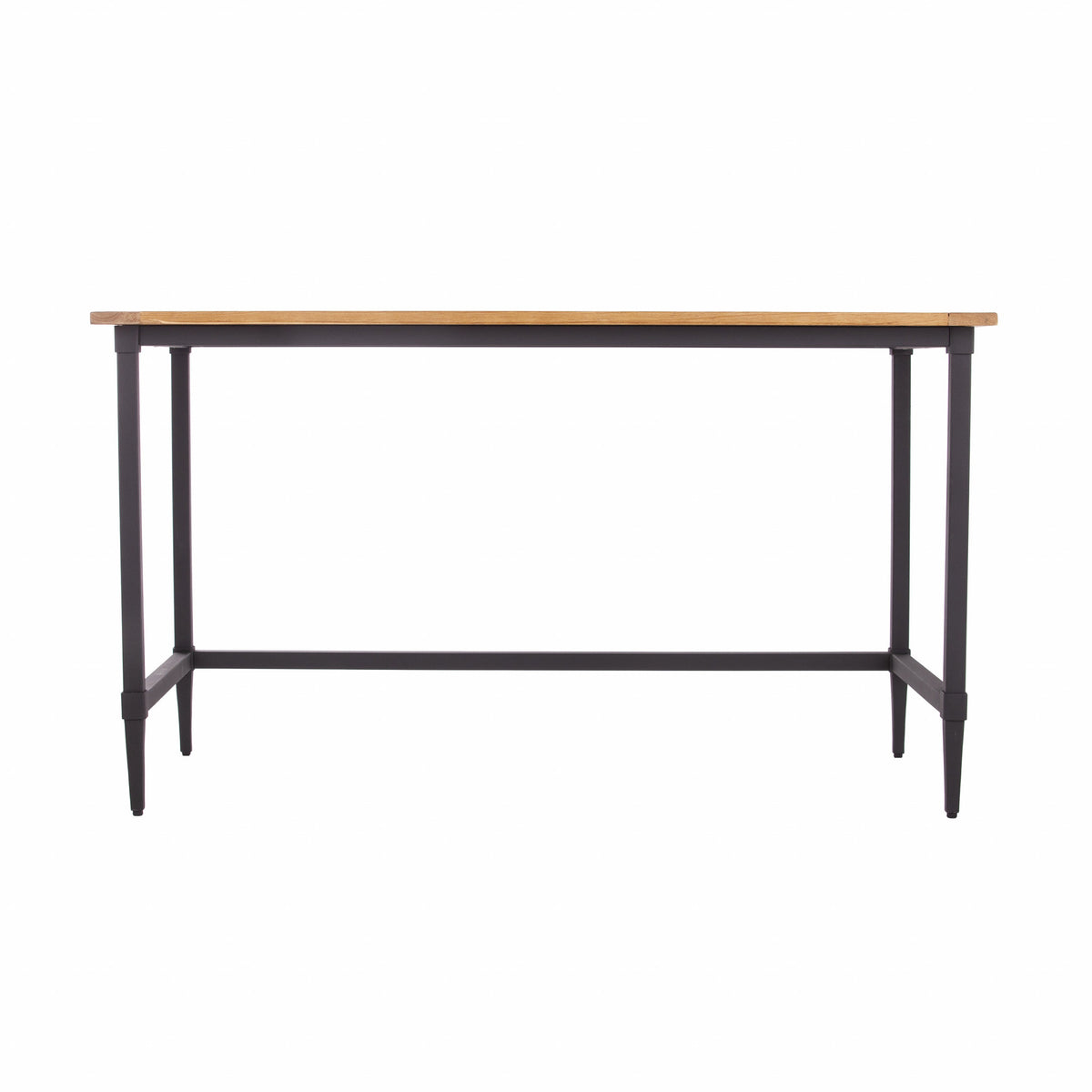 53" Natural and Black Wood Writing Desk
