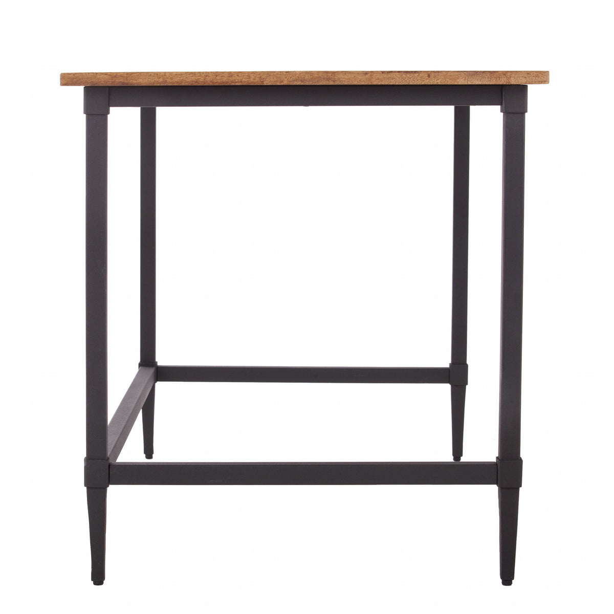 53" Natural and Black Wood Writing Desk
