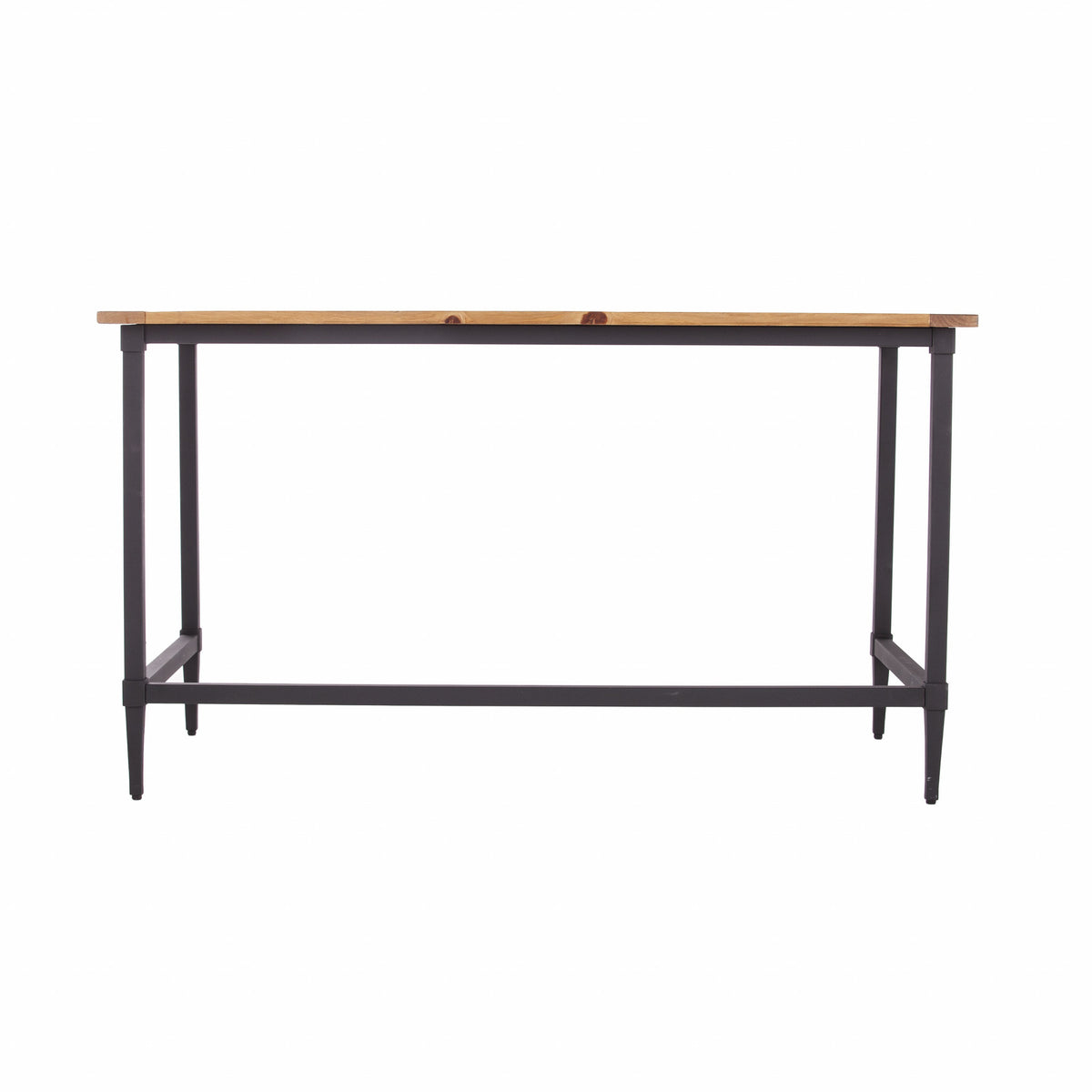 53" Natural and Black Wood Writing Desk