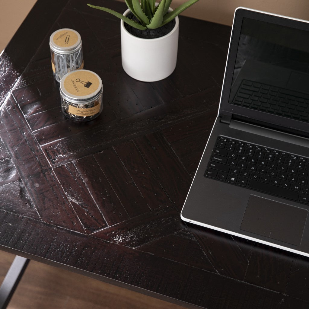 53" Black Writing Desk