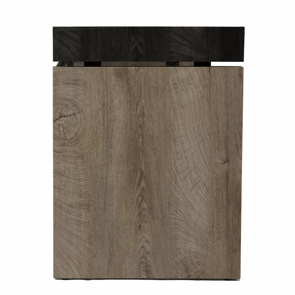 45" Black and Brown Wood Sled
