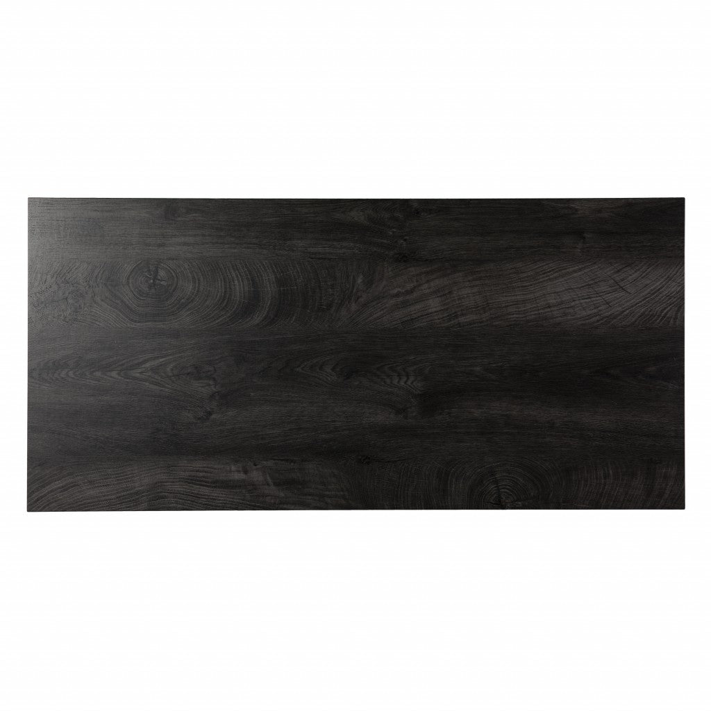 45" Black and Brown Wood Sled