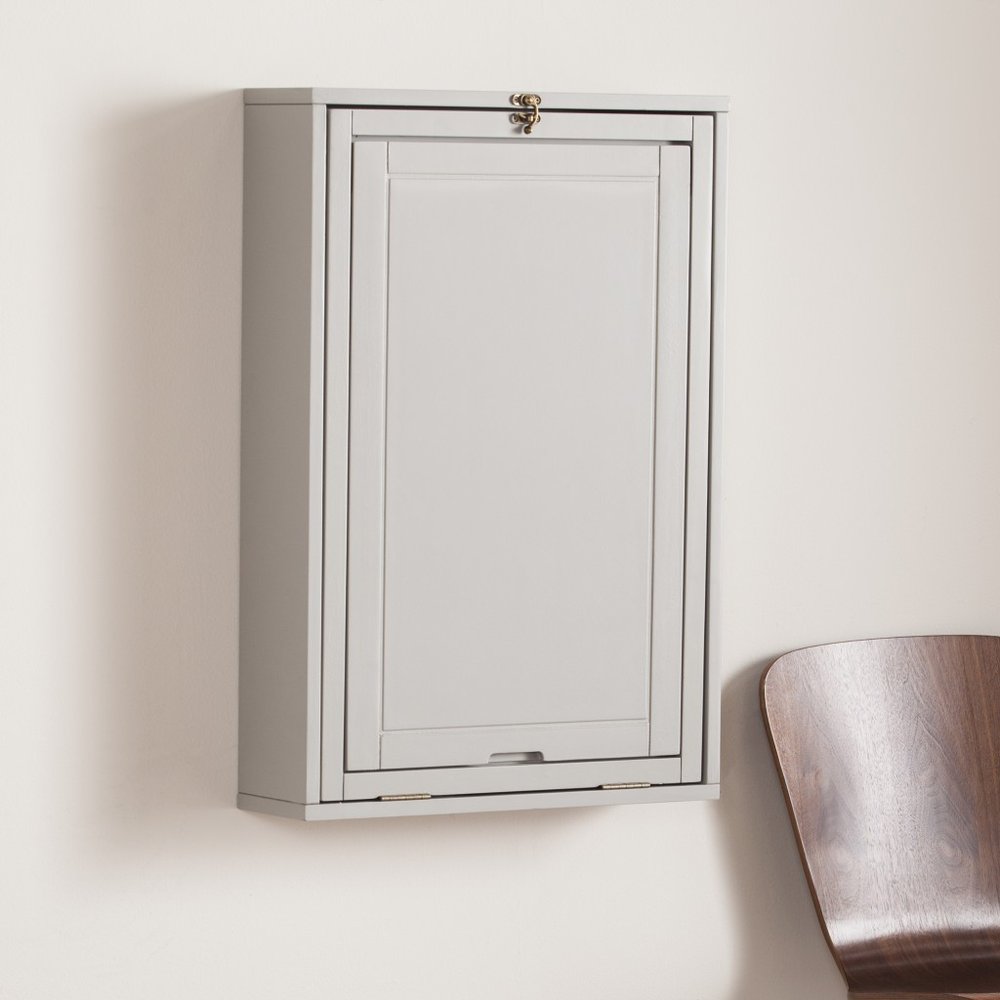 36" Gray Wood Wall Mounted Parsons