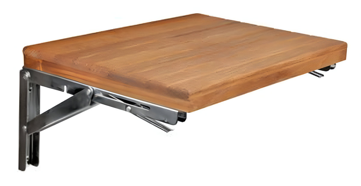 30" Brown Premium Wall Mount Teak Shower Bench