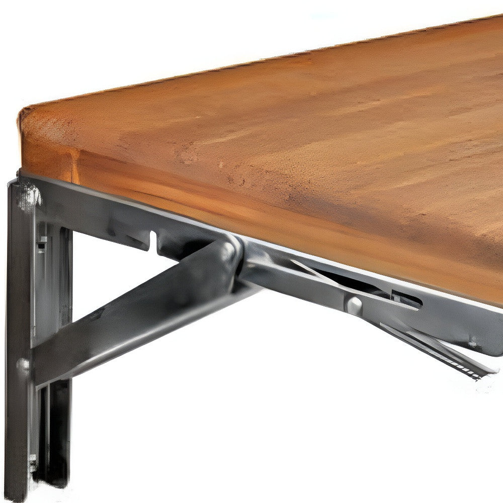 30" Brown Premium Wall Mount Teak Shower Bench